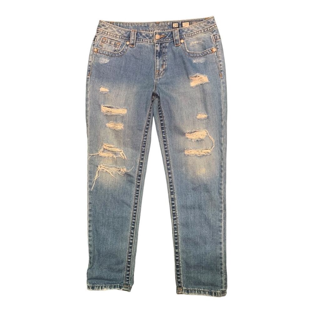 Miss Me Boyfriend Ankle Distressed Jeans sz 29